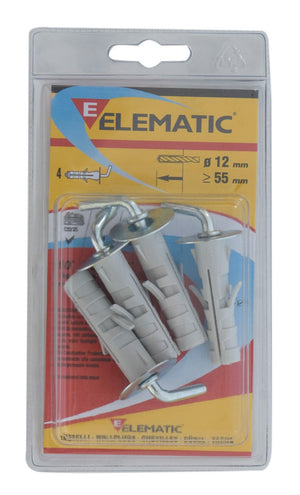 cf elematic blister tassello enp/gc12 gancio corto 4 pz cod:ferx.12909