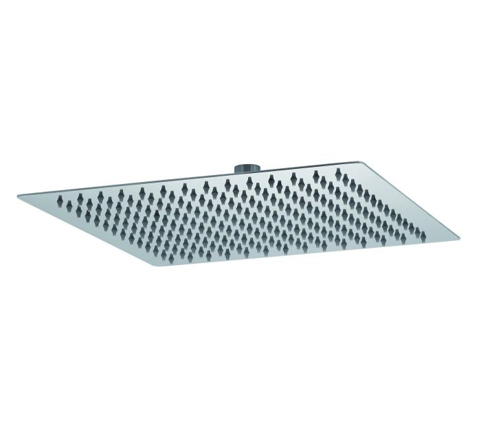 Soffione doccia quadro ultrapiatto inox lucido lato 40x40 o 50x50 - Gedy - Misura: 40x40