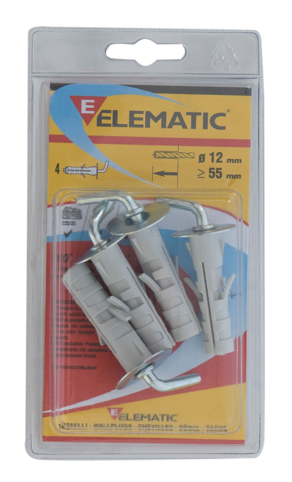 cf elematic blister tassello enp/oa12 occhiello aperto 4 pz cod:ferx.12925