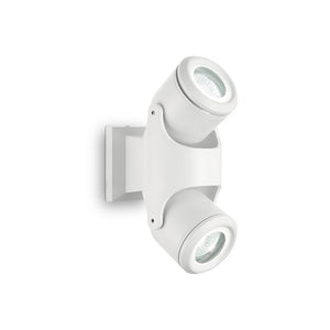 Plafoniera Moderna Xeno Alluminio Bianco 2 Luci Gu10