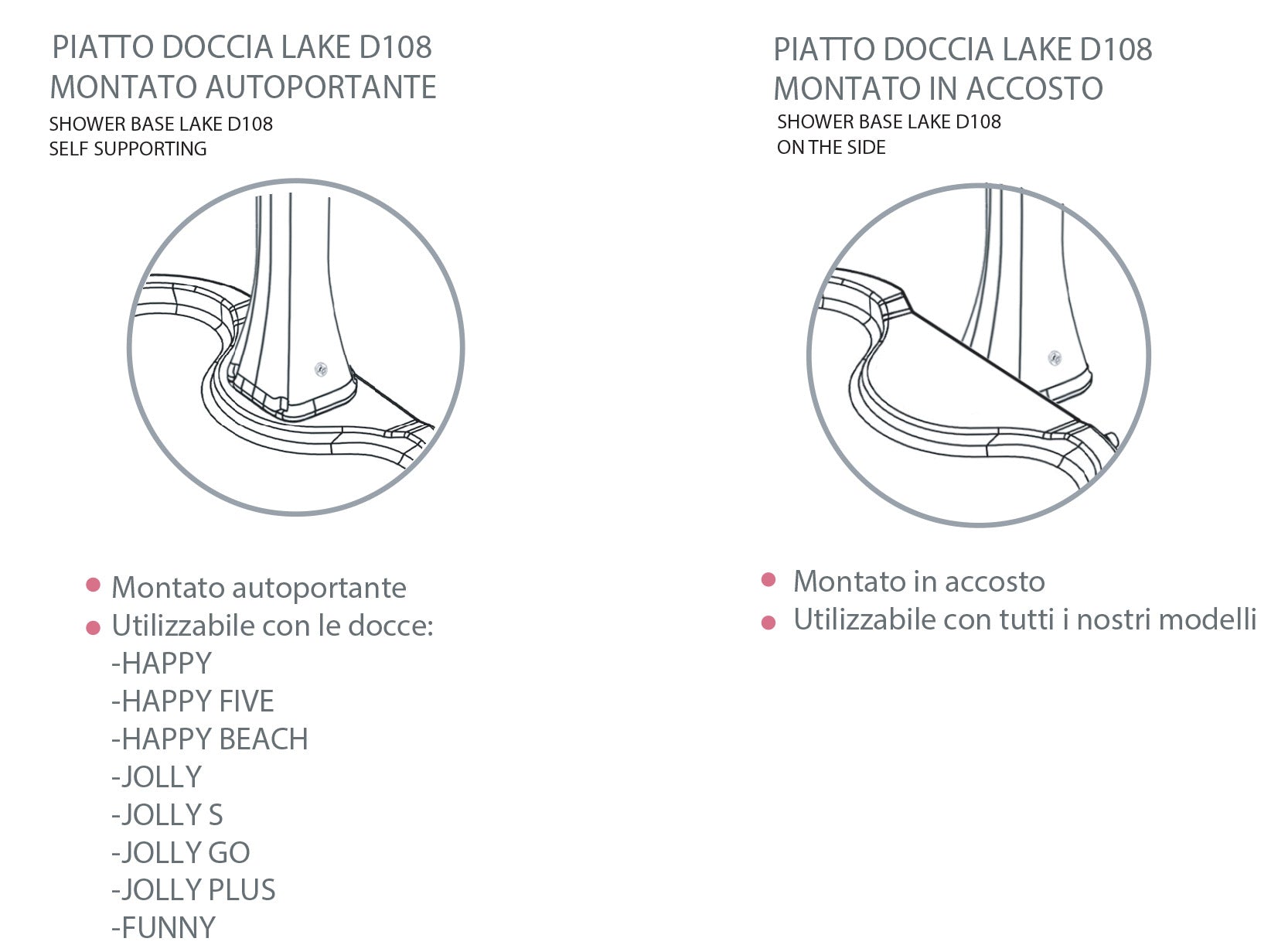 Piatto Doccia da Esterno Giardino in Polietilene HD Arkema Lake Bianco