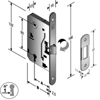 PATENT B.SOFT 8/90 SCR.CENTR.BT E50 OT.C/GAC. BONAITI SERRATURE PZ 5 