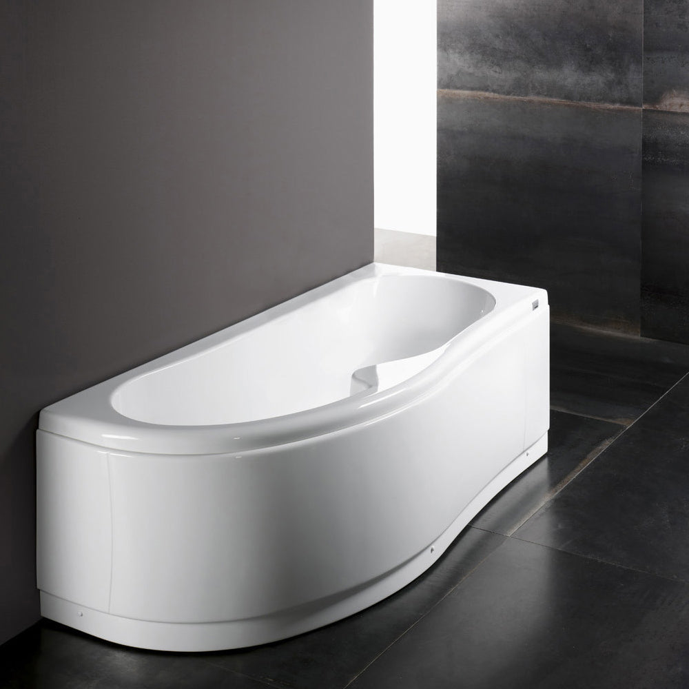 Vasca Bagno asimmetrica Curvy in acrilico e Abs cm 170x70- Versione Destra