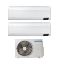 Climatizzatore Condizionatore Samsung Dual Split Inverter serie WINDFREE ELITE 12+12 con AJ050TXJ2KG/EU R-32 Wi-Fi integrato 12000+12000