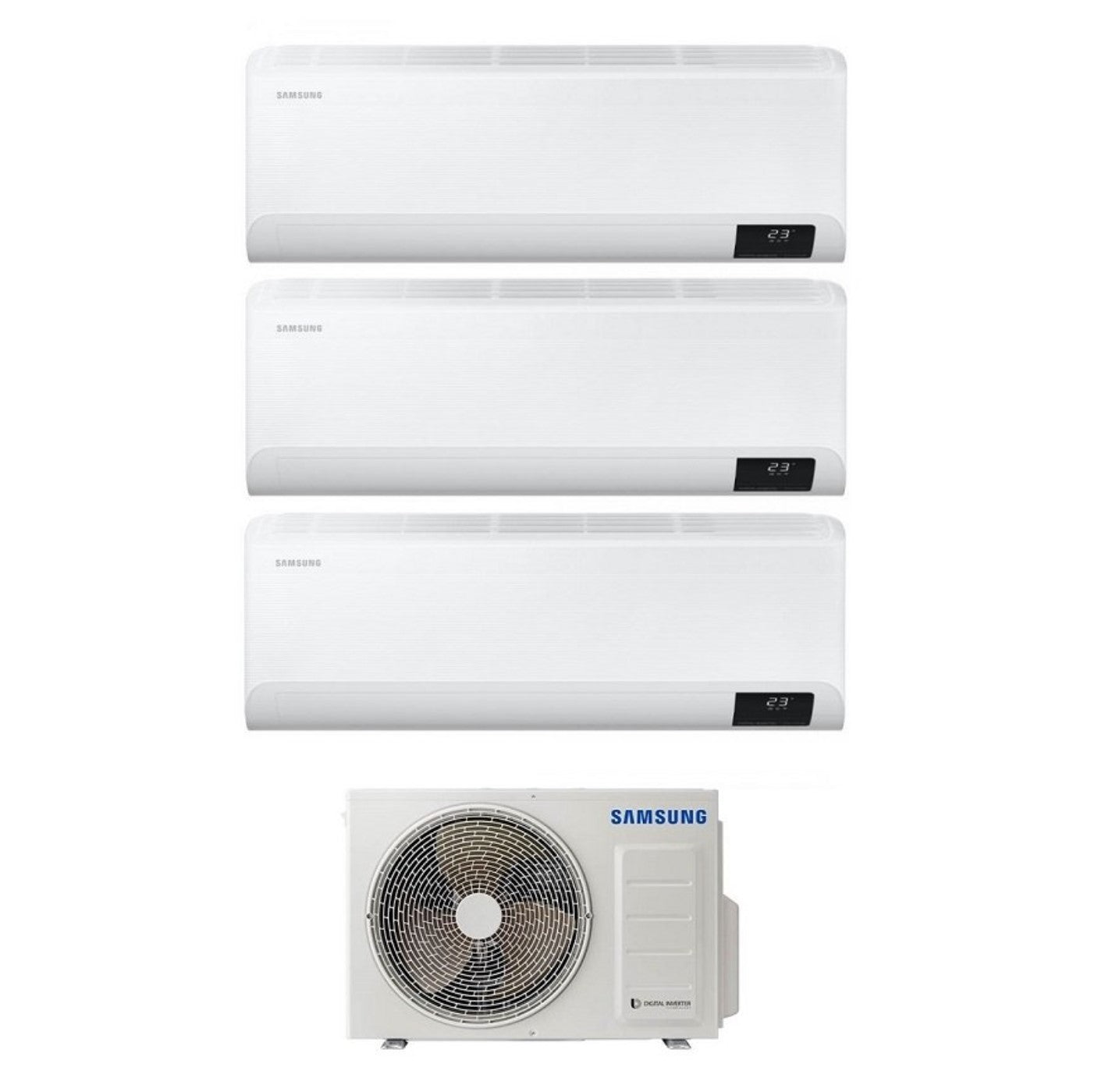 Climatizzatore Condizionatore Trial Split Inverter Samsung Serie Windfree Avant 12000+12000+12000 btu con AJ068TXJ3KG A++ Wi-Fi 12+12+12 R-32 - NOVITA'