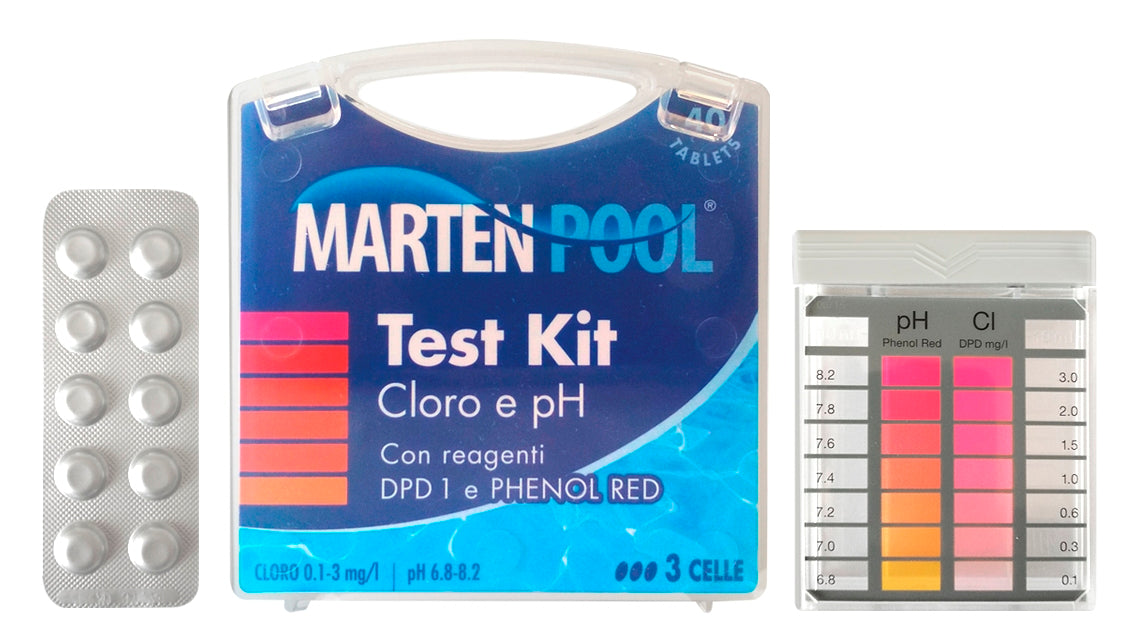 Kit test cloro e ph con reagenti in pastiglie - 