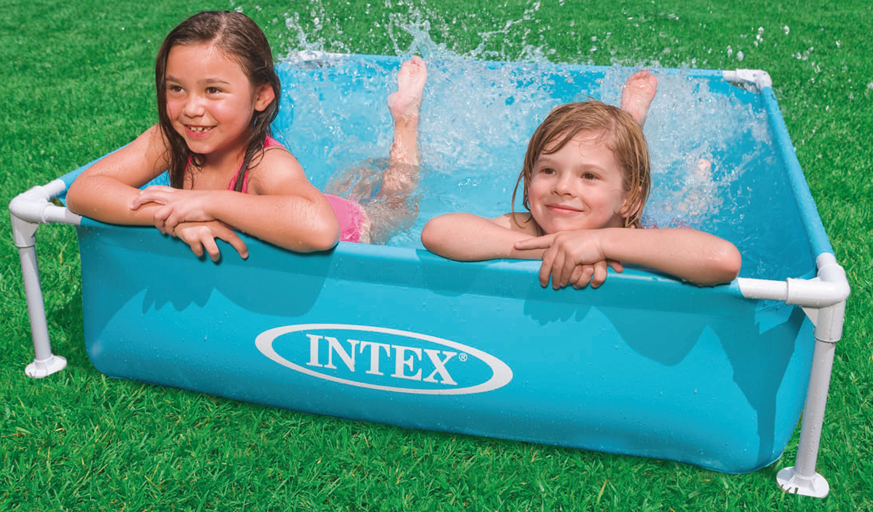 Intex piscina quadrata mini frame cm. 122x122x30 h (lt. 342) col. blu - Intex