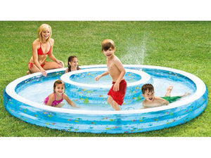 piscina tonda gonfiabile baby fish double cm. 279x36 h (lt. 990+232) vit41007