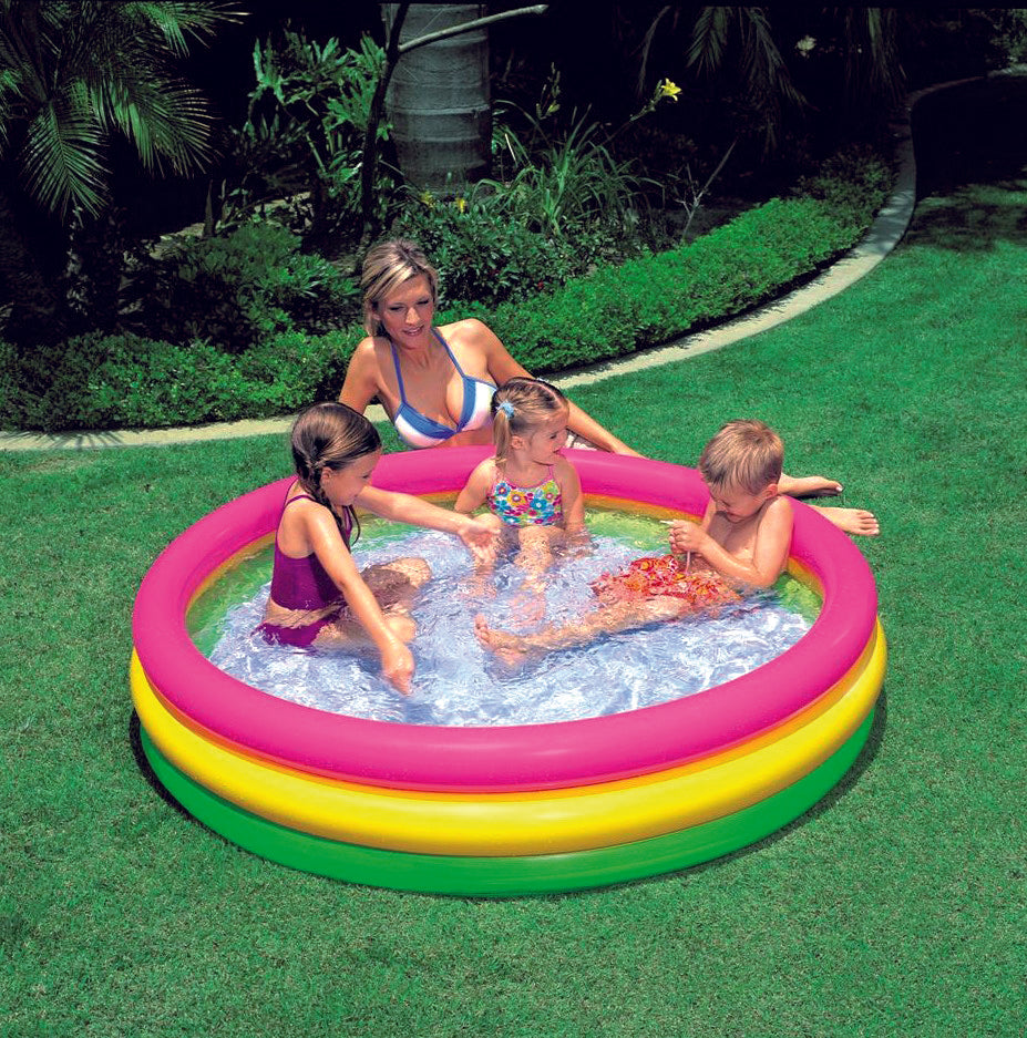 Intex piscina tonda 3 anelli  cm. 114x25 h (lt. 131) (2 pezzi) - Intex