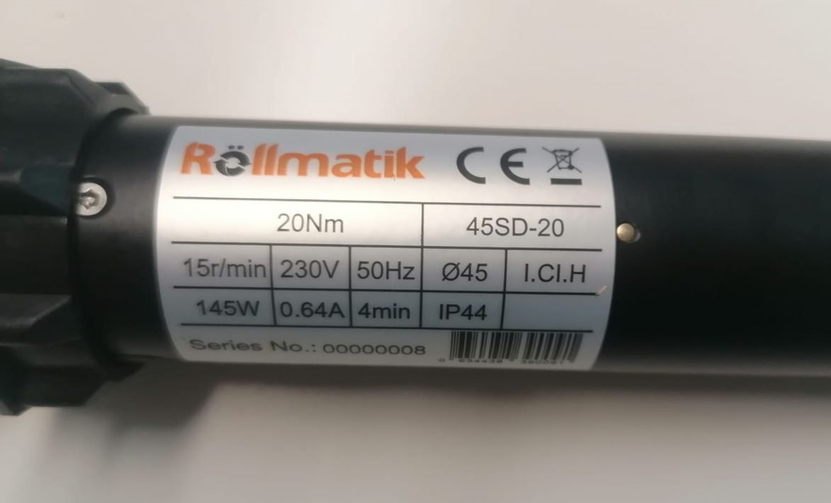 Motore per tapparelle 20 Nm - 40Kg Corto  (per rullo diametro 60mm)