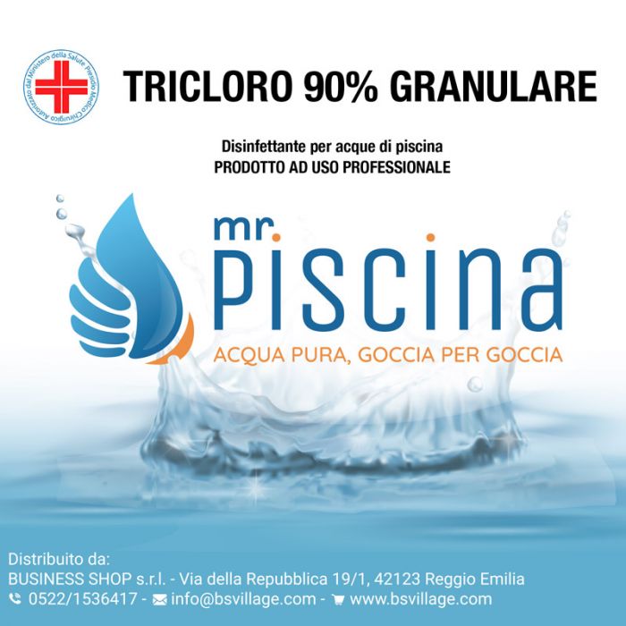 Tricloro 90% Granulare Confezione Da 10 Kg Per Piscina, Presidio Medico Chirurgico