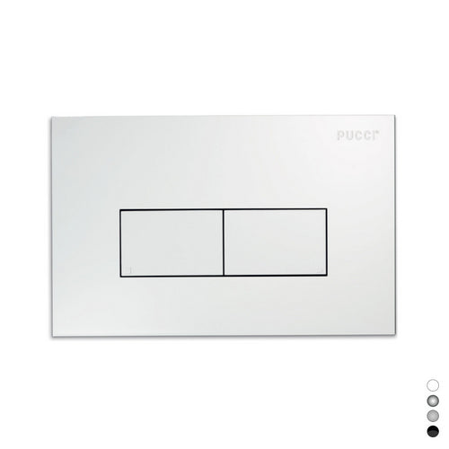 PLACCA PER CASSETTA INCASSO PUCCI ECO 2 PULSANTI LINEA MOD.2014 Cromo PUCCI