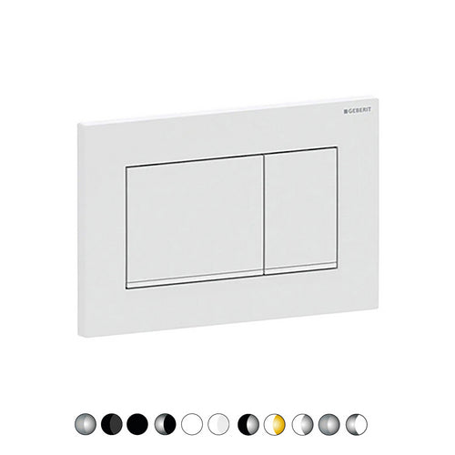 Placca di copertura 2 tasti "sigma 30" geberit  Bianco Opa./bordo inf. BiancoGEBER