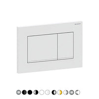 Placca di copertura 2 tasti "sigma 30" geberit  Bianco Opa./bordo inf. BiancoGEBER