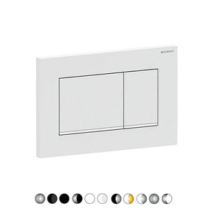 Placca di copertura 2 tasti "sigma 30" geberit  Bianco Opa./bordo inf. biancoGEBER