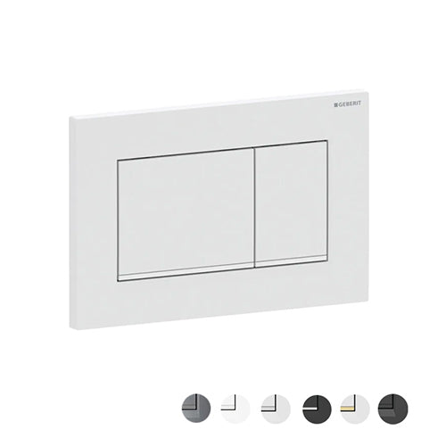 Placca di copertura 2 tasti "sigma 30" geberit  Bianco/bordo inf. OroGEBER