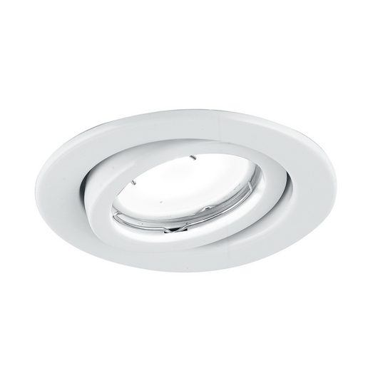 Kit 3 incassi MATRIX orientabili in metallo bianco con lampadine LED GU incluse 6W 3000K (luce calda) x8,5 cm..