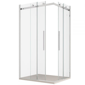 Box Doccia Angolare in Cristallo 8 MM Anticalcare Frameless Apertura Scorrevole - Misura: 70 x 70 x h200