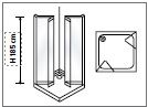 Box Doccia 2 Lati a Scomparsa in Acrilico 3mm Telaio Alluminio Bianco Ral 9010 - Misura: 69/70 x 89/90 x h185