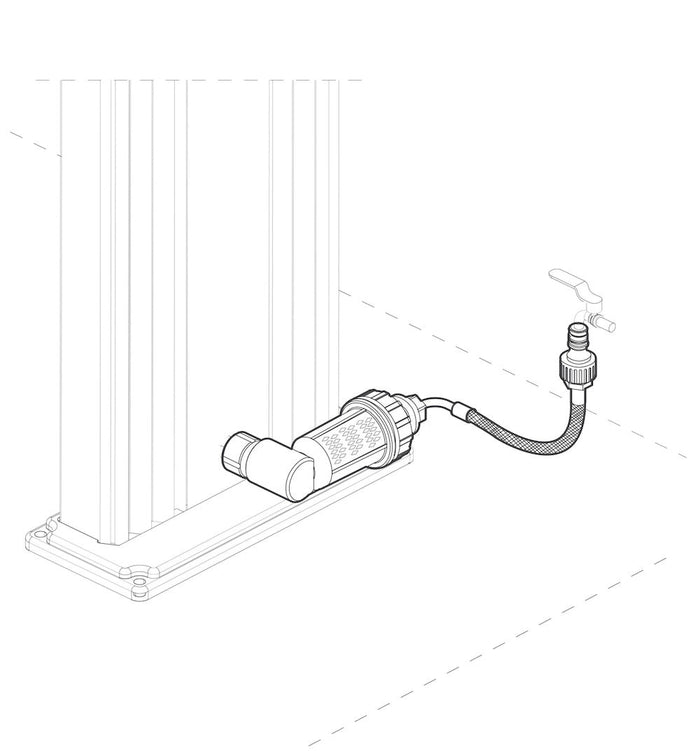 Kit Filtro Anticalcare per Docce Solari in Alluminio Arkema con Flessibile e Raccordi