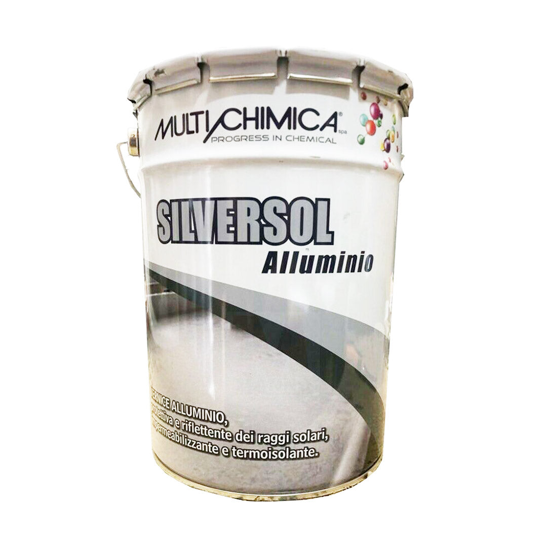 Alluminio Silversol 5 LT VERNICE IMPERMEABILIZZANTE per manti bituminosi e tetti