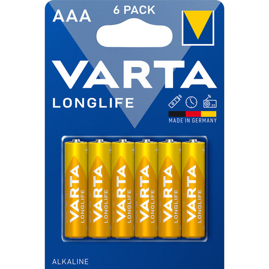 VARTA LONGLIFE ALCALINE M/STILO BL.6 PZ VARTA BL 10,0