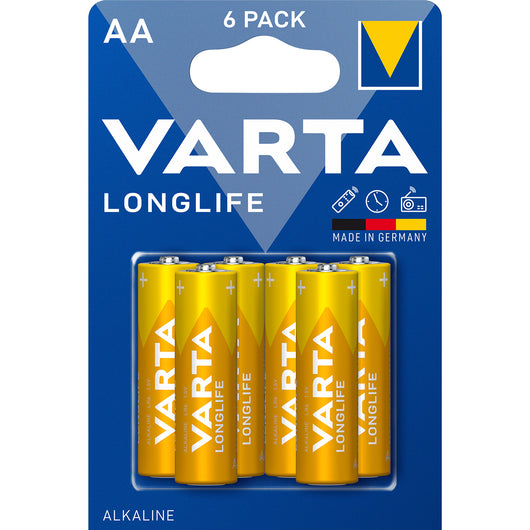 VARTA LONGLIFE ALCALINE STILO BL.6 PZ VARTA BL 10,0