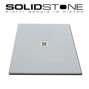 Piatto doccia in pietra SOLIDSTONE alto 2,8cm - Bianco RAL 9003 - Misura: 80x190 x 2,8h 