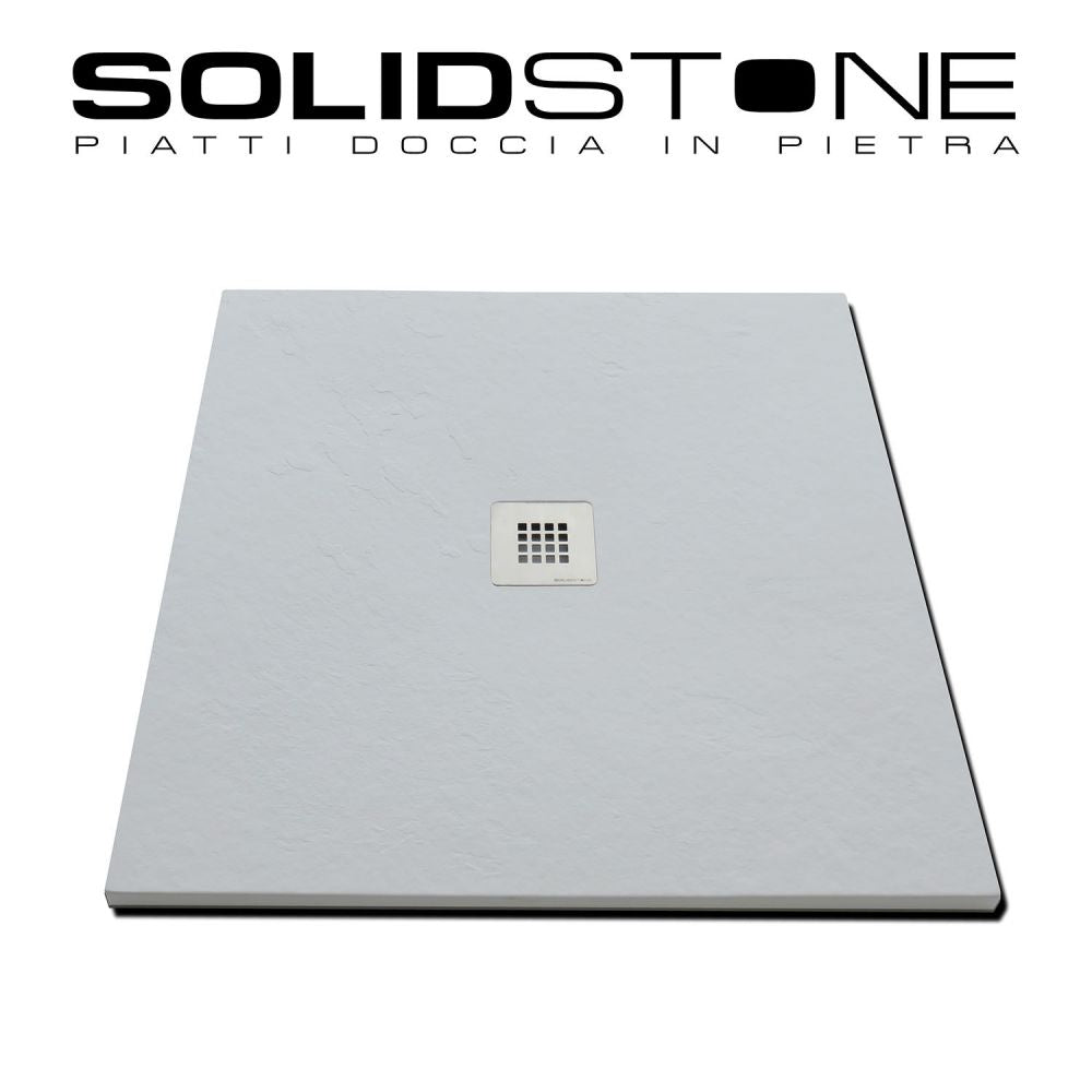 Piatto doccia in pietra SOLIDSTONE alto 2,8cm - Bianco RAL 9003 - Misura: 70x90 x 2,8h