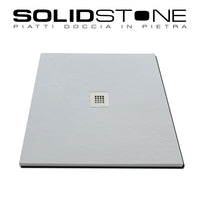 Piatto doccia in pietra SOLIDSTONE alto 2,8cm - Bianco RAL 9003 - Misura: 70x90 x 2,8h