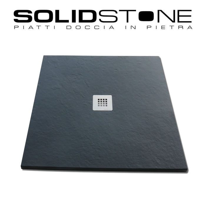 Piatto doccia in pietra SOLIDSTONE alto 2,8 cm - Antracite Grafite nero RAL 7016 - Misura: 80x200 x 2,8h