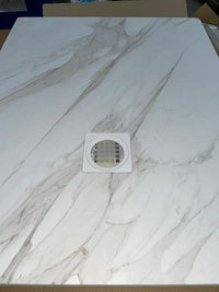 Piatto doccia in pietra SOLIDSTONE alto 2.8cm - MARMO BIANCO - Misura: 80x100 x 2,8h