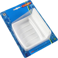 Porta saponetta sapone rettangolare bianco plastica 12x11x6 cm bagno Eliplast