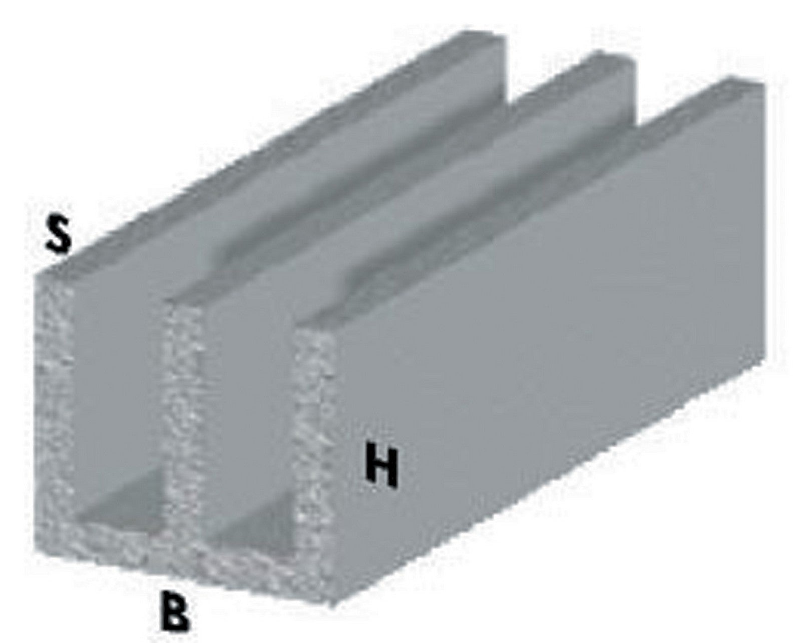 5pz profilo argento h.100 canalino uu 16x12x1 mm cod:ferx.13459