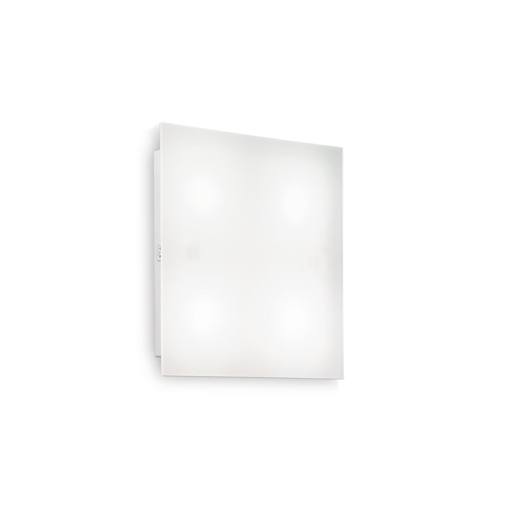 Plafoniera Moderna Flat Metallo Bianco 1 Luce Gx53 9W 3000K Luce Calda