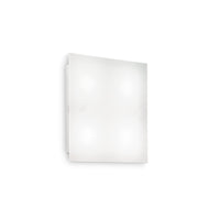 Plafoniera Moderna Flat Metallo Bianco 1 Luce Gx53 9W 3000K Luce Calda