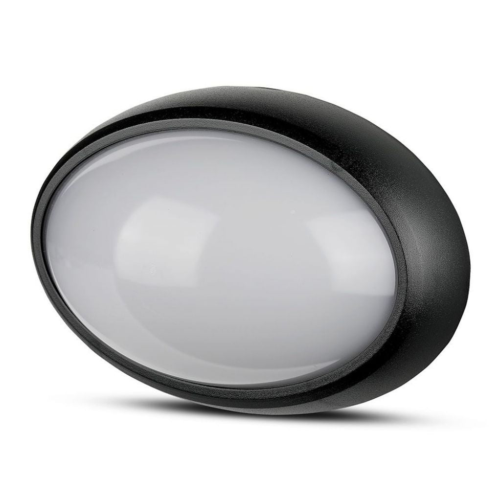 Lampada a soffitto ovale a LED da 12 W Black Body IP54 3000K