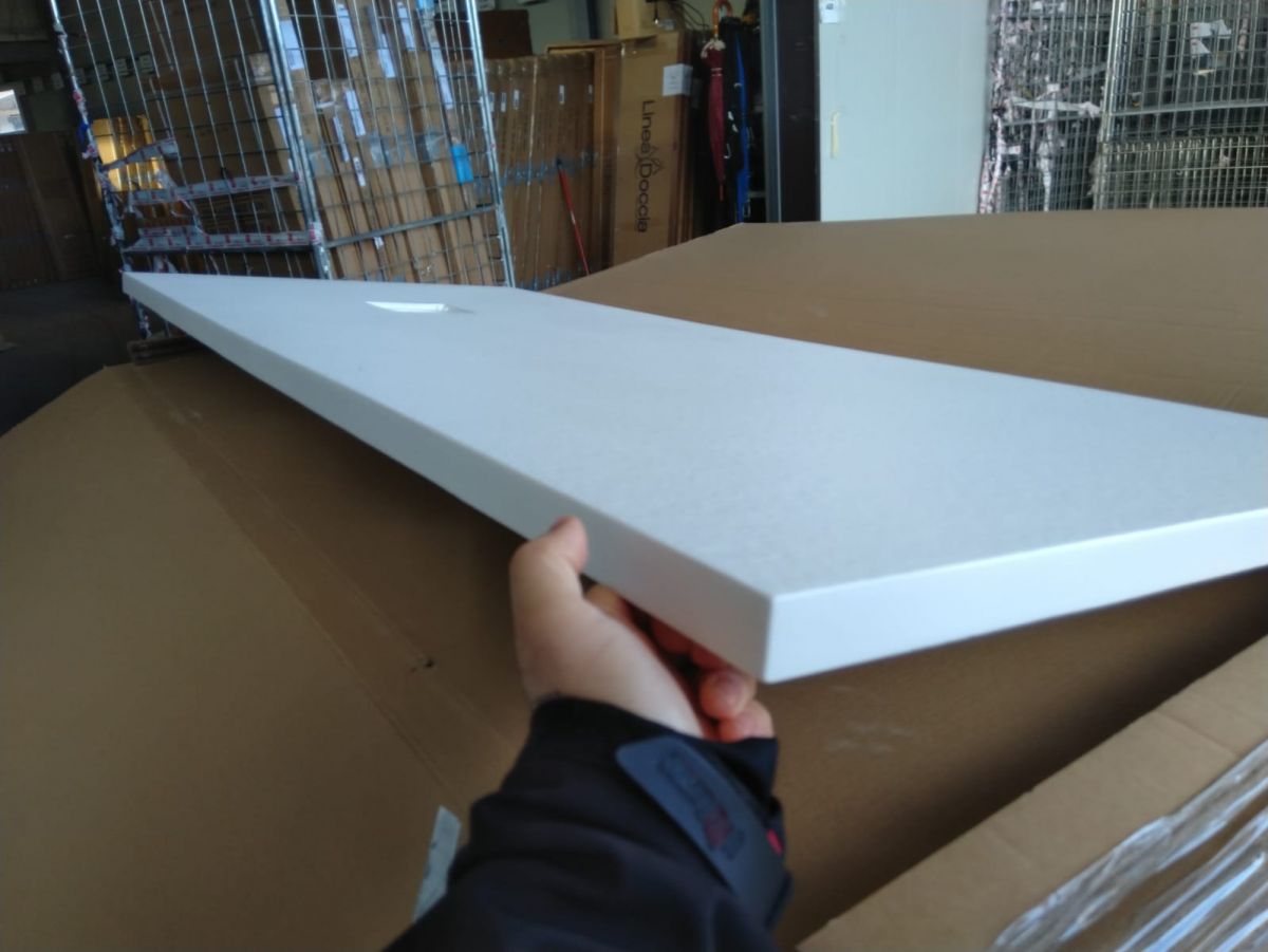 Piatto Doccia SOLIDSTONE PIUMA Alto 2,8cm - Bianco - Misura: 70x120 x 2,8h