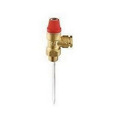 Valvola Di Sicurezza Temperatura Pressione 1/2" M X Ø 15 10 Bar CALEFFI 309400