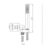 Bossini set doccia duplex modello ZEN completo di supporto e presa acqua