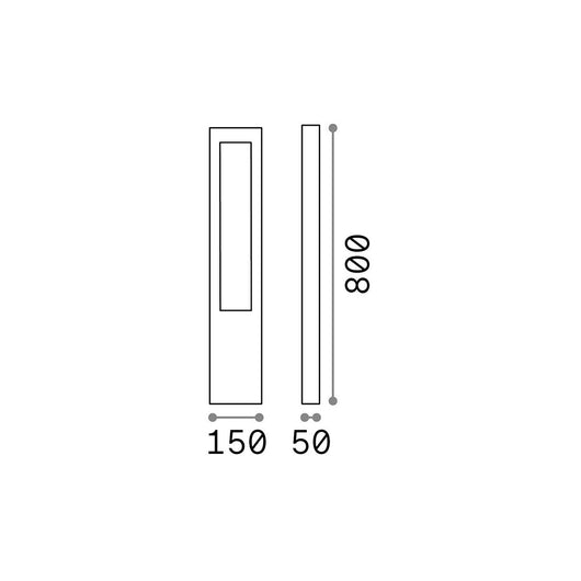 Piantana Moderna Vega Alluminio Antracite 1 Luce G9 3W 3000K Luce Calda