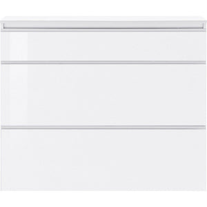 Scarpiera Moderna 3 Ante 120x26,5x108cm - SATURNO Colore: bianco laccato lucido