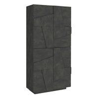 Scarpiera Moderna 4 Ante 81x39,2x167,6cm - PULSE Colore: ardesia