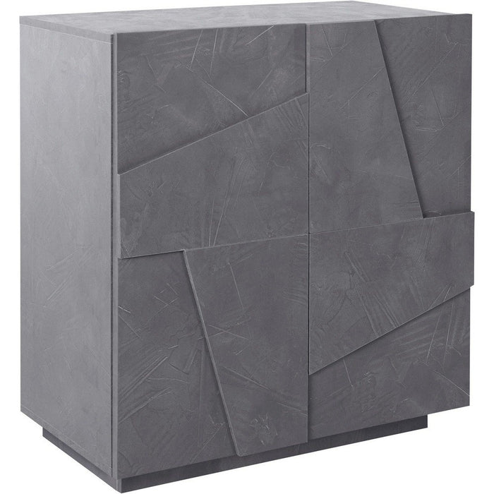 Madia 2 ante per Soggiorno Moderna 81,2x44,2x86cm - PULSE Colore: ardesia