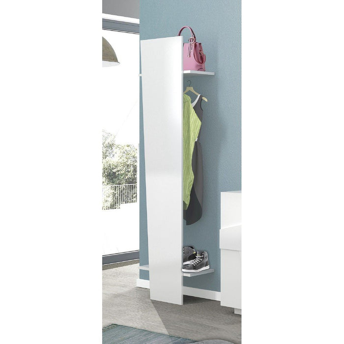 Appendiabiti Moderno per Ingresso 50x30x200cm - PULSE Colore: bianco laccato lucido