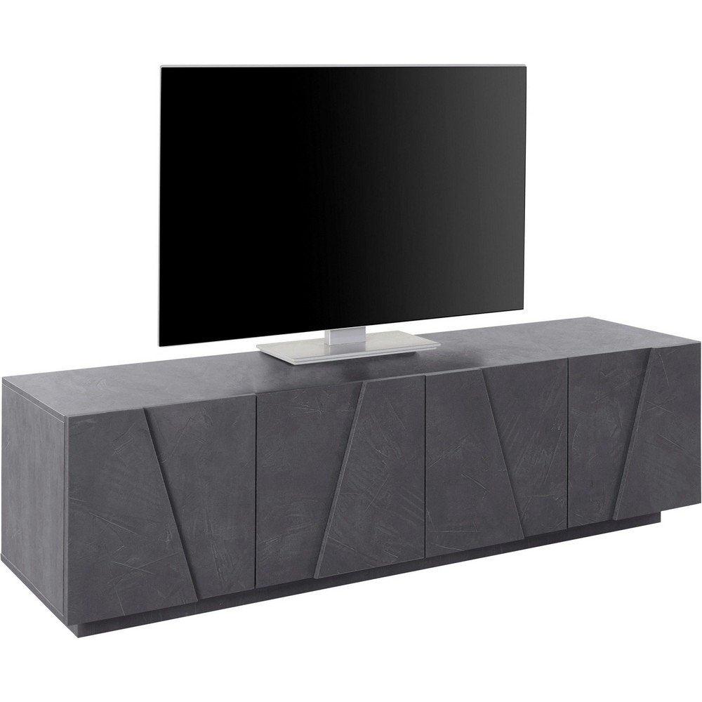 Mobile Porta Tv 4 ante Moderno 162,4x44,2x46cm - PULSE Colore: ardesia