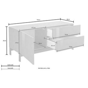 Mobile Porta Tv Moderno 110x40x35,2cm - NEXUS