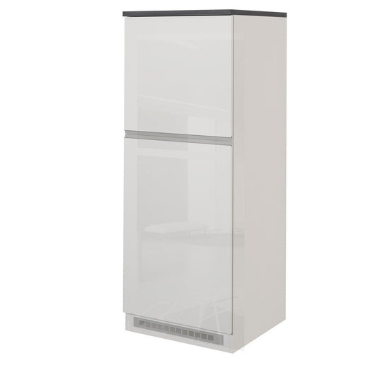 Mobile Porta frigo con 2 ripiani 60X60X164,5cm - NAUTILUS Colore: bianco laccato lucido/report