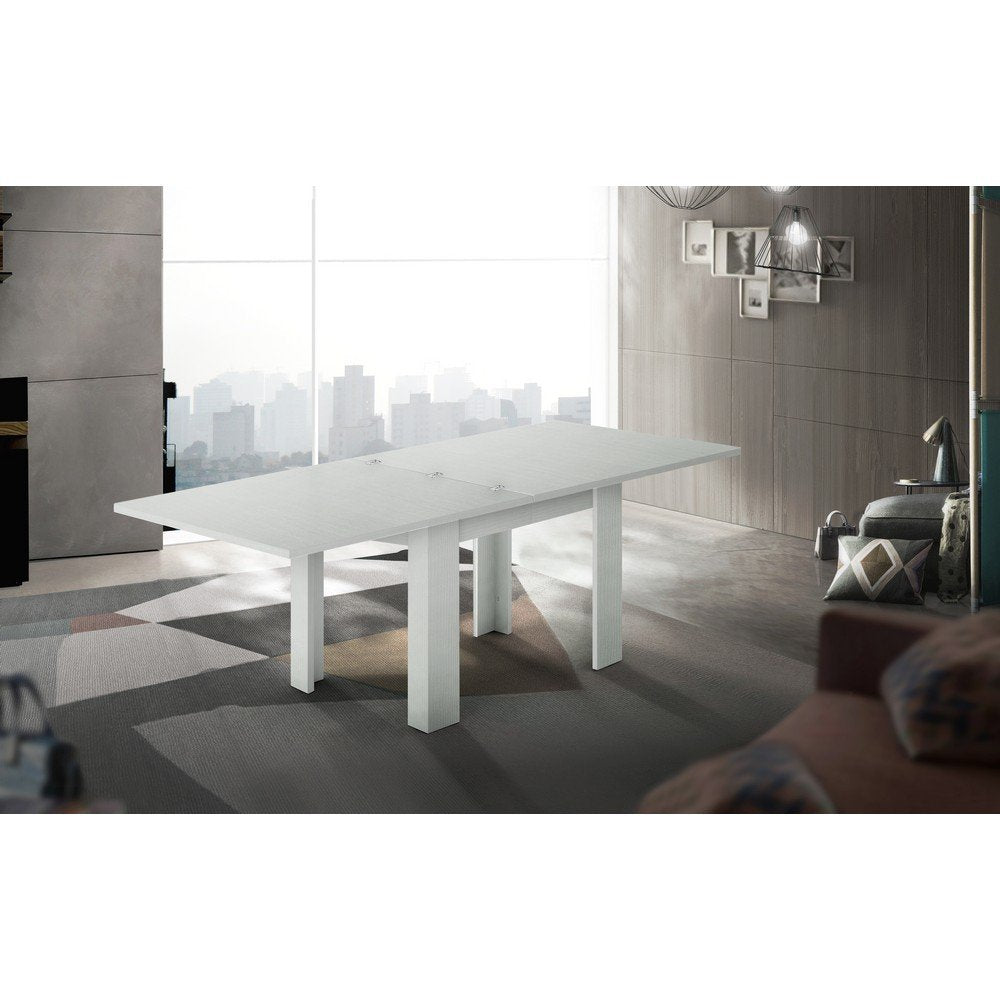 Tavolo Da Pranzo Allungabile Moderno 90/180x90x75cm - LYRA Colore: larice bianco