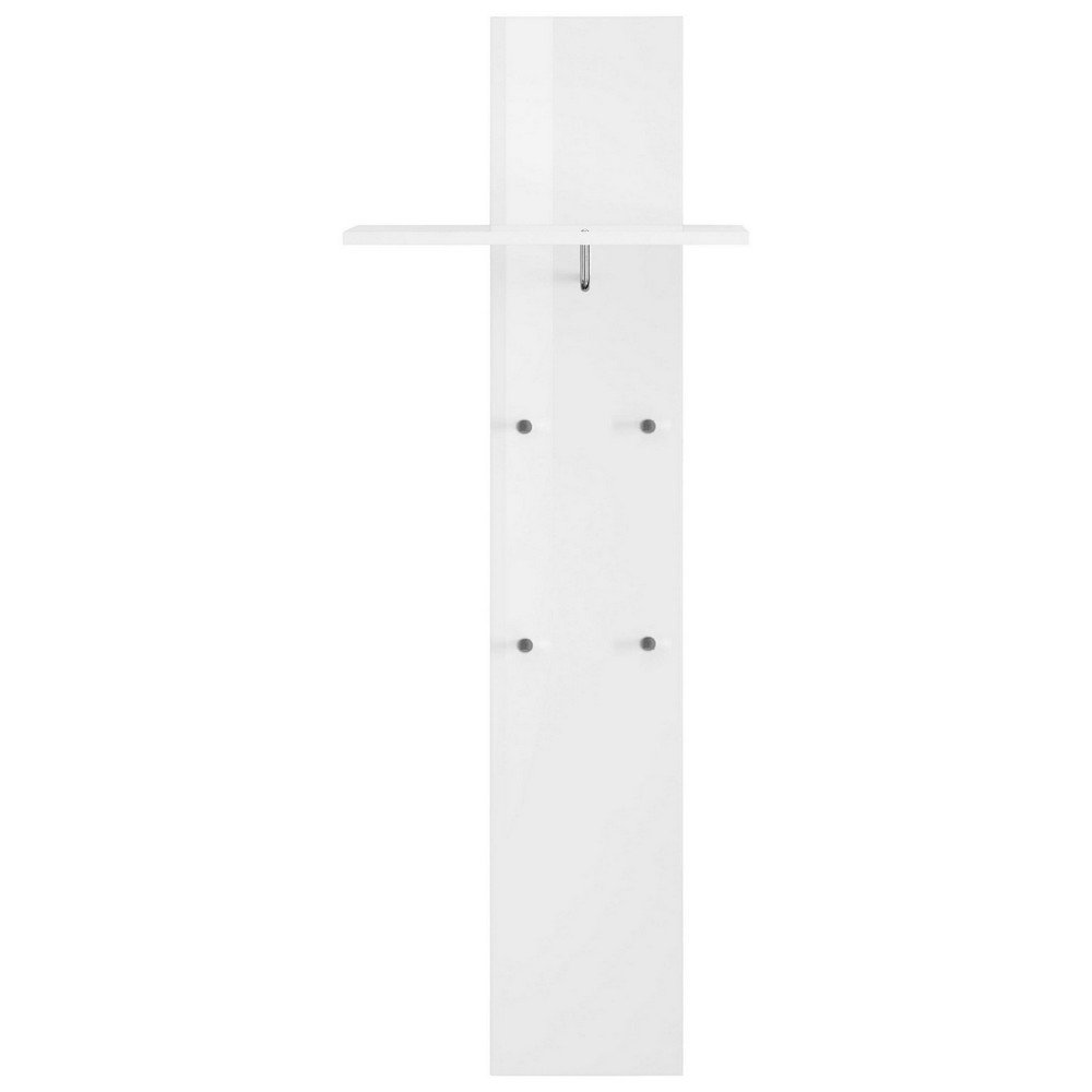 Appendiabiti Moderno per Ingresso 50x27x140cm - HADES Colore: bianco laccato lucido